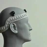 Electrode-Retaining Headband on a mannequin head