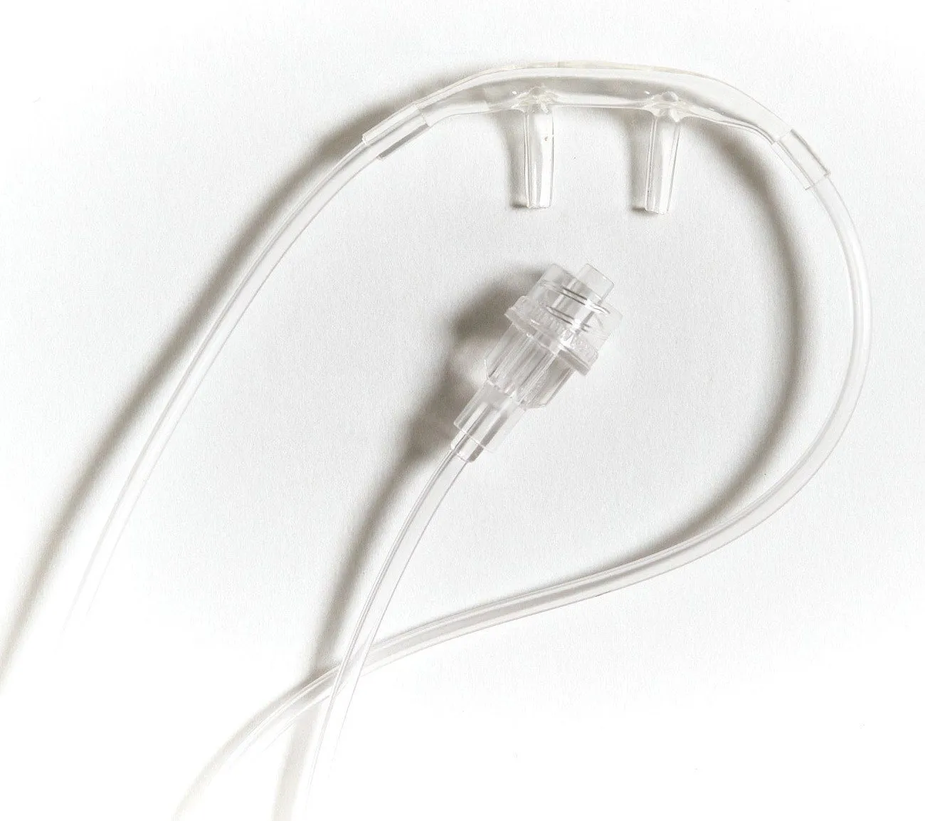 Clear nasal cannula tubing with its inline connector