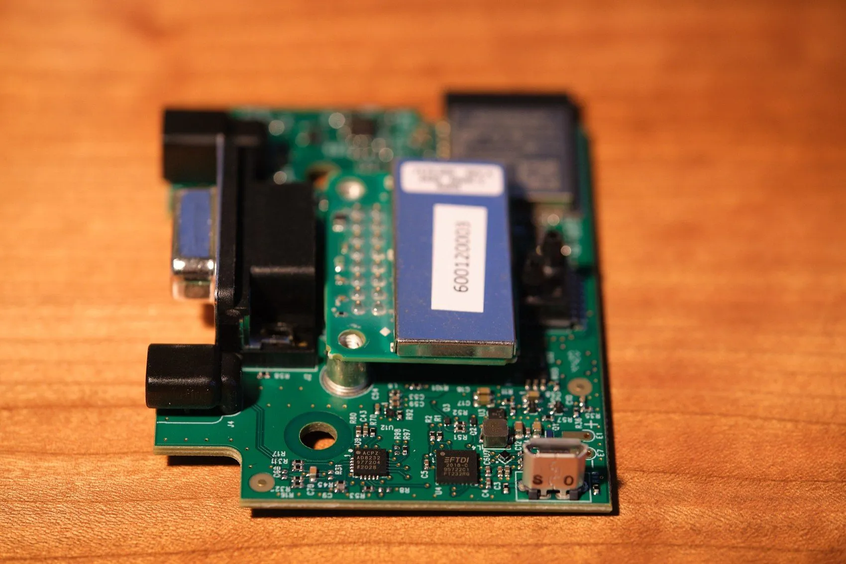 Populated circuit board assembly with its connectors and wireless module