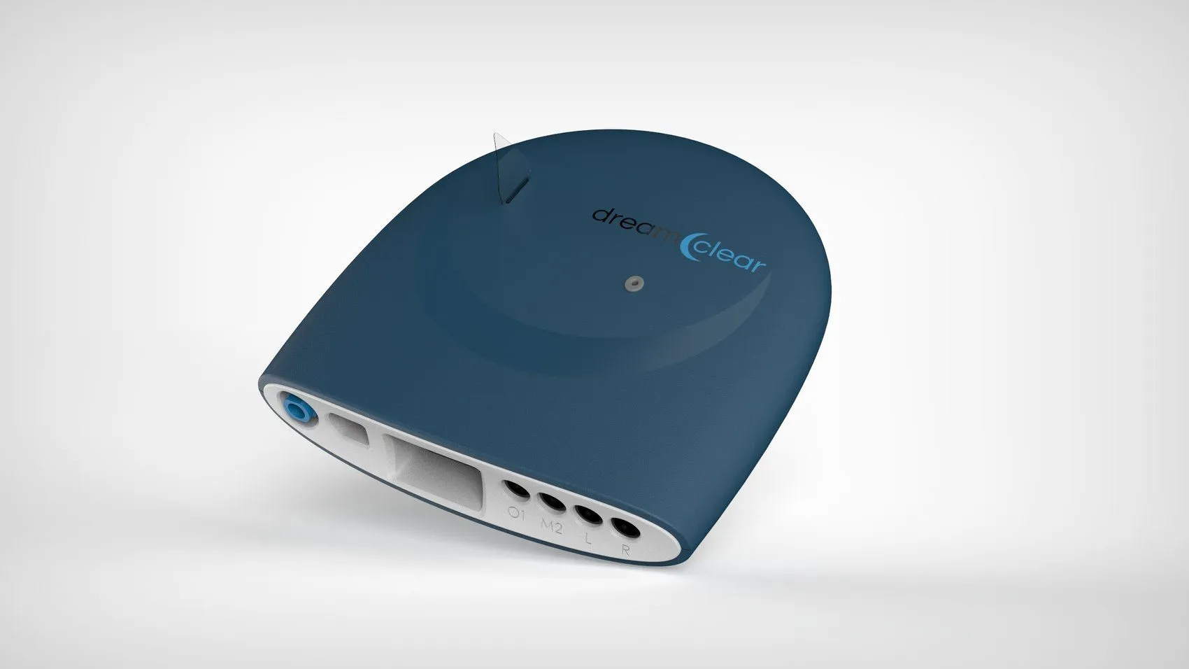 Three-quarter studio render of the recorder in dark blue