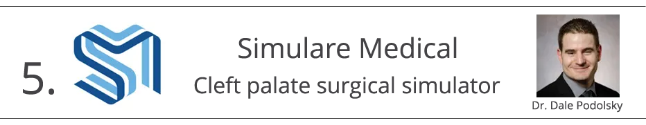 Banner: 5. Simulare Medical cleft palate surgical simulator, with Dr. Dale Podolsky