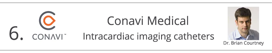 Banner: 6. Conavi Medical intracardiac imaging catheters, with Dr. Brian Courtney