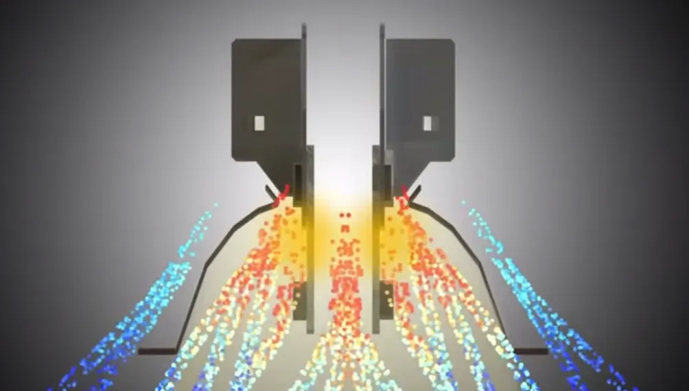 FEA thermal simulation of airflow through the J2 LED light heat sink