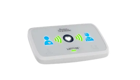 Boston Scientific LATITUDE NXT remote monitoring communicator with patient and clinic icons